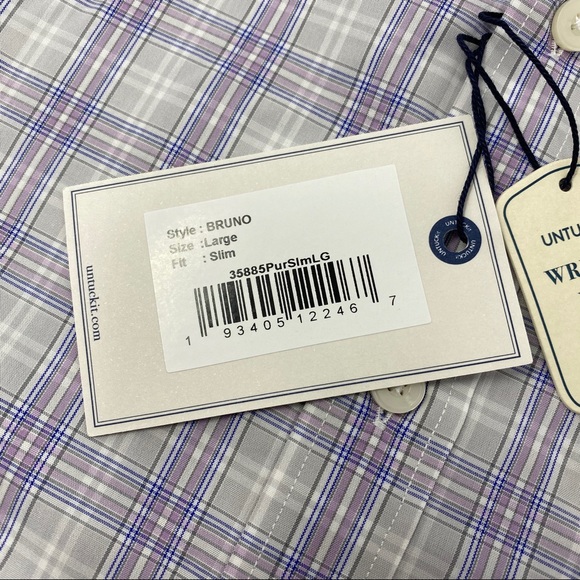 UNTUCKit Bruno Slim Fit Plaid Short Sleeve Shirt - Picture 4 of 5